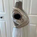 Sequin Hearts white beaded halter lined chiffon open back full length dress Size undefined Photo 3