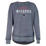 Nba NWT!  Washington Wizards Women's Burnout Crew Neck Fleece Sweatshirt 19” P2P Photo 2