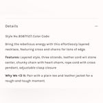 Free People NWOT Synergy Layered Necklace In Blue Photo 2