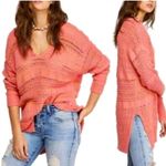 Free People  Hot Tropics Crochet V Neck BOHO Sweater Paloma Combo New W-343 Sz S Photo 1