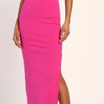 Lulus Magenta Bodycon One Shoulder Dress Photo 0