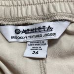 Athleta Brooklyn Leopard Textured Ankle Jogger Pants Tan Khaki Pockets Plus 26 Photo 7