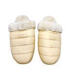 Vionic  Slippers Size 6.5 Cream Josephine Faux Fur Slip On Winter Comfy Shoes Photo 4
