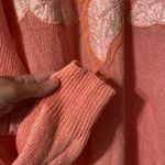 90s vintage Dana Scott coral lace beaded leaf motif sweater, size medium Photo 4