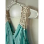 Double Zero Women’s Teal Lace Sheer‎ Tank Top M Medium Y2K  Blouse (Box C) Photo 2