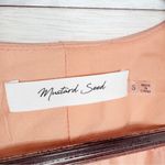 Mustard Seed  Deep V Neck Bat Wing Peplum Blouse Peach Small Photo 11