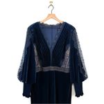 Tadashi Shoji NEW Lace Velvet Jumpsuit Navy Blue Sz 20 Photo 2