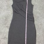 Three Dots  Draped Front Sleeveless Knit Dress Taupe M Photo 8