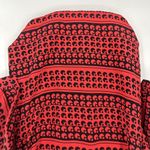 Amanda Uprichard Silk Tunic Top Red Black Art To Wear Long Sleeve Artsy Size P S Photo 7