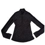 Lululemon Run Briskly 1/2 Zip Top Jacquard Black White Thumbhole, Sz 4 Photo 8