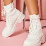 Steve Madden Tornado Combat Boot in White Photo 0