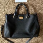 Michael Kors  Black Satchel with shoulder strap & gold hardware Photo 0