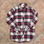 HELLO DAY Amarah Super Soft Plaid Button Down Red Photo 2