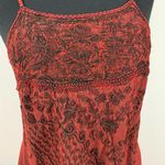 Vintage Step In Style Red & Black Embroidered Dress Size XS Photo 5