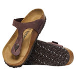 Birkenstock Gizeh Birko-Flor Leather Thong Sandal Sz 38(EU)/US7 Brown Germany Photo 0