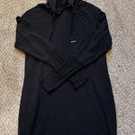 Athleta  SOLITUDE HOODIE SWEATSHIRT DRESS Black Size Oversized XS Photo 8