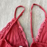 Womens Blush Orange Crochet Top Dress Photo 4