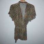 Belle Nuit Intimates S Leopard Wrap Negligee Black Photo 1
