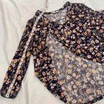 NEW Two By Vince Camuto Floral V Neck High Low Pullover Blouse Long Sleeve XL Blue Photo 7