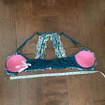 PINK - Victoria's Secret  Date Racerback Teal & Pink Tropical Lace Bra - Size 32C Photo 5