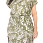 Hilary Radley  Green Leaf Print Mini Dress Photo 0