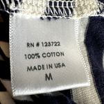 Xirena Stripe Midi TShirt Dress Long Sleeve Round Neck 100% Cotton Black White M Size M Photo 3