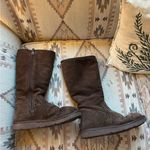 UGG  Tall Sunset II Side Zip Brown Suede  Boots. Photo 1