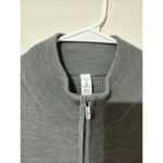 Lululemon Womens 8 Gray 100% Merino Wool Rib Knit Jacket Sunshine Salutation Photo 1