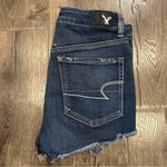 American Eagle Jeans Super Hi-Rise Shortie Womens Denim Raw Hem Zippers Shorts 6 Photo 11