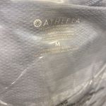 Athleta  Pure Tee Womens Medium Ruched Side Short Sleeve Gray Shirt Yoga Fitted‎ Photo 8