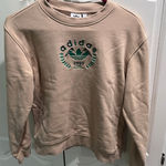 Adidas Originals Trefoil 1949 Crewneck Sweatshirt Beige Tan Women XS Small Logo Photo 0