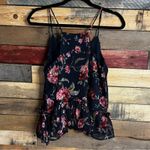 Patrons of Peace  Navy‎ Floral Tank Small Photo 1