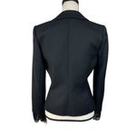 Bloomingdale’s Petite SZ 6P Wool Blazer Jacket Lined Collared Lace Accents Black Photo 6