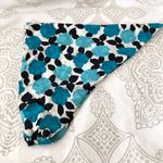 Silk Scarf head wrap blue floral Photo 3