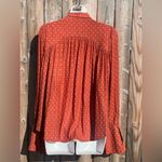 Free People  Terracotta Kennedy polka Dots blouse Photo 12