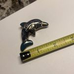 Hand Made Hand Crafted Ceramic Brooch Pin Dolphin Hand Painted Photo 5
