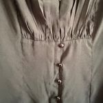 SCARLET DARKNESS | Black Victorian Style Steampunk Button down Blouse | Large Photo 3