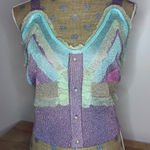 Endless Rose Color Block Knit Metallic Tank Photo 0