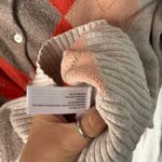 Old Navy Y2k Size Large Beige Orange Argyle Diamond Button Academia Sweater Photo 5