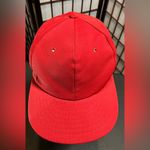 YA Los Angeles Vtg YA Brand Solid Red Blank Snapback Trucker Hat Cap Photo 3
