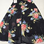 LPA Button Up Midi Dress in Midnight Roses XXS Photo 10
