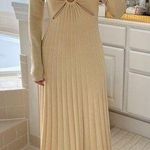 Michael Kors  shimmery gold ribbed knit dress. Xs Photo 0
