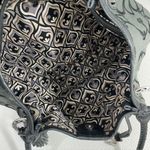 Brighton  Valencia Purse Shoulder Bag Satchel Metallic‎ Silver Black Photo 10