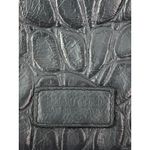 Beau & Ro Womens Black Croc Faux Leather Vegan Crossbody Clutch Purse Handbag OS Photo 6