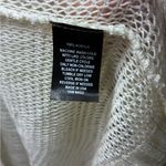 Say What? Say What? Women’s medium Cream Open-Knit Sweater, hooded Photo 4