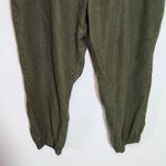  Army Green Linen Joggers Size 18W Sanctuary Green Linen Pants Photo 3