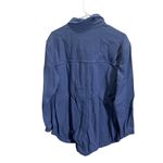Eddie Bauer Womens Blanket Shirt Jacket Blue Large Photo 2