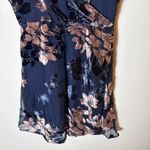 Lulus  At The Afterparty Navy Blue Burnout Velvet Floral Mini Dress Size Small Photo 3