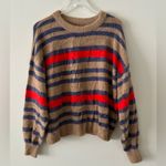 Aerie  Striped Fuzzy Sweater Size Small Photo 1