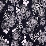Apostrophe Skirt Womens Small Black White Floral A-Line Knee Length Lined Photo 7